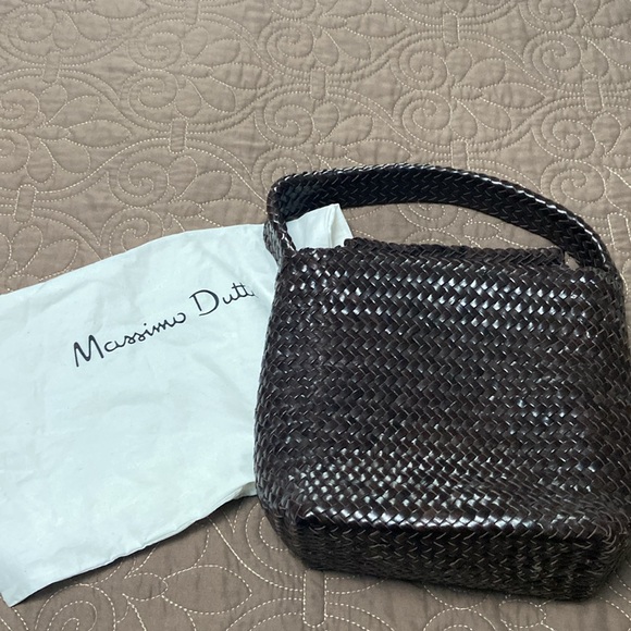 Massimo Dutti woven bag dark brown - Picture 10 of 12